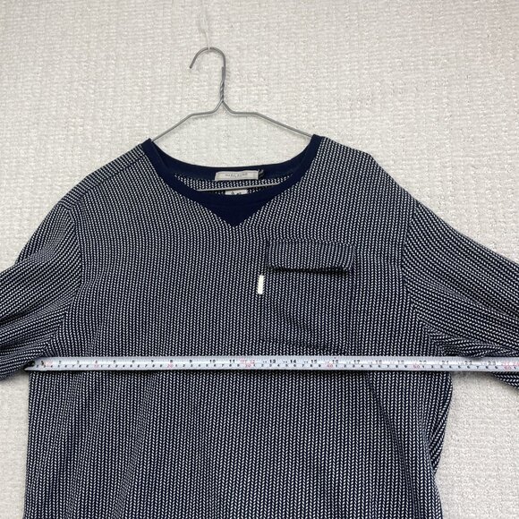 Vintage Y2K Mark Ecko Cut & Sew Pullover Sweater Men’s M Pocket Blue / White - Picture 7 of 14